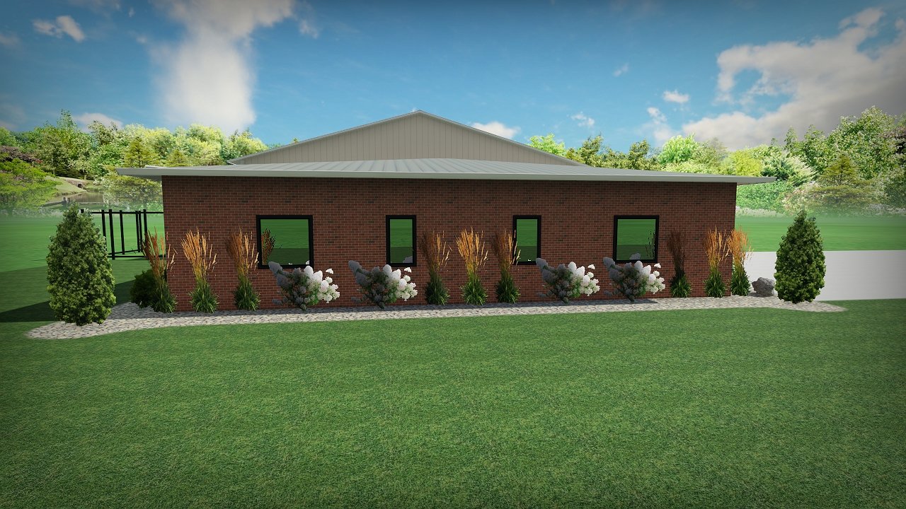 Landscape design concept for a home in Elkhart, IN.