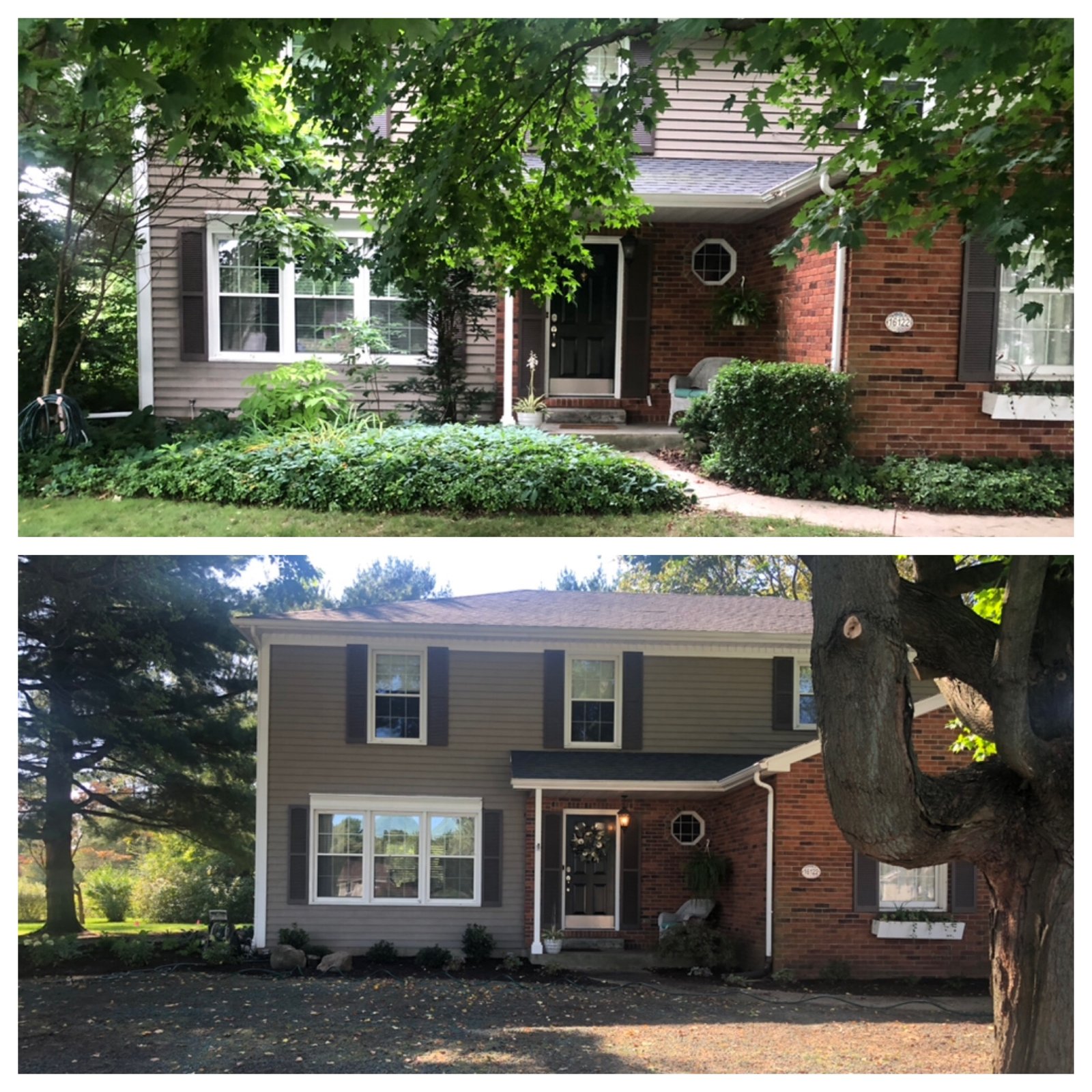 Landscape bed renovation and plantings near Granger, IN.